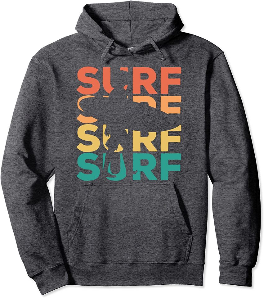 Retro Vintage Surfing Gift For Surfers Pullover Hoodie