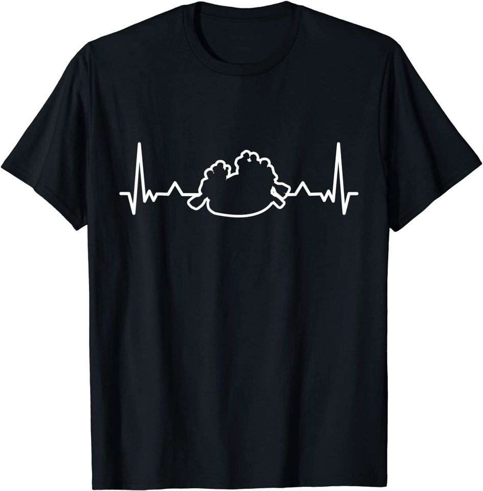 White Water Rafting Heartbeat - Kayaking Lover T-Shirt