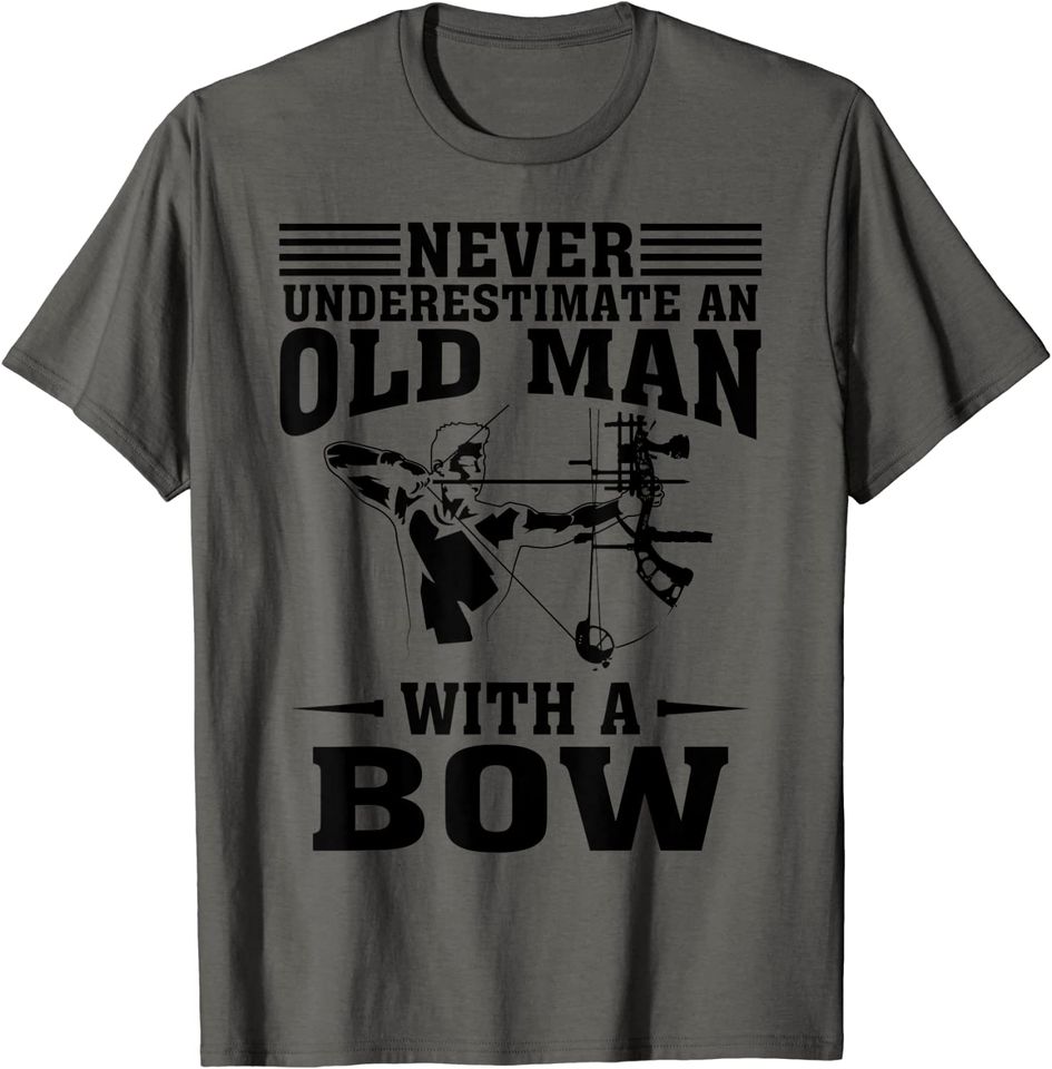 Archery Gift For Deer Bow Hunter Men Grandpa Hunting T-Shirt