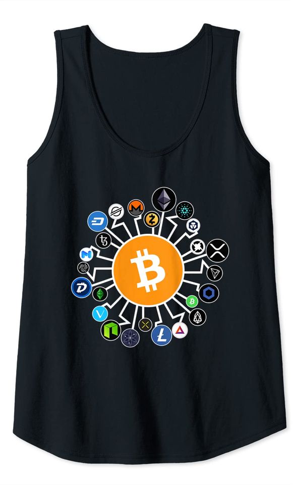 Bitcoin Chainlink XRP Blockchain Crypto Cryptocurrency Tank Top