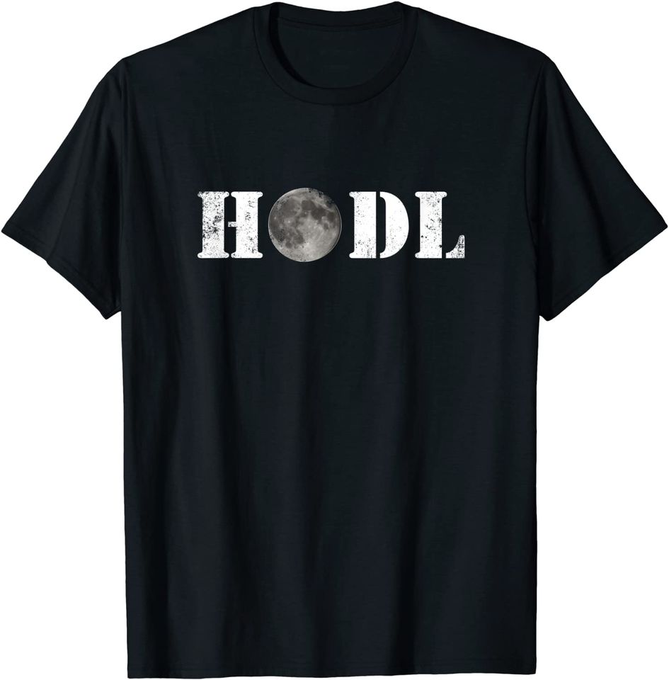Crypto Merch, Hodl Moon Cryptocurrency  T Shirt