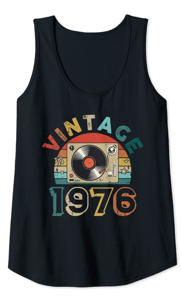 Vintage 1976, Retro 45th Birthday Tank Top