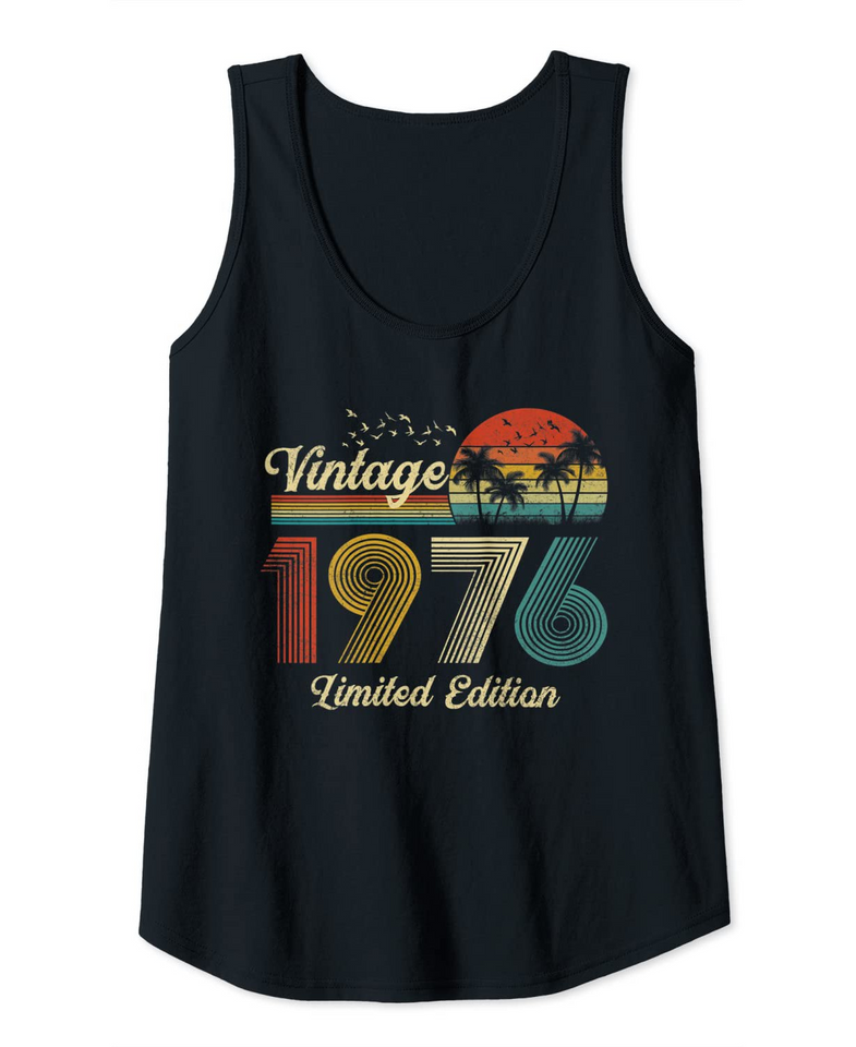 Womens 45 Year Old Vintage Classic 1976 Retro Limited Edition Men Tank Top