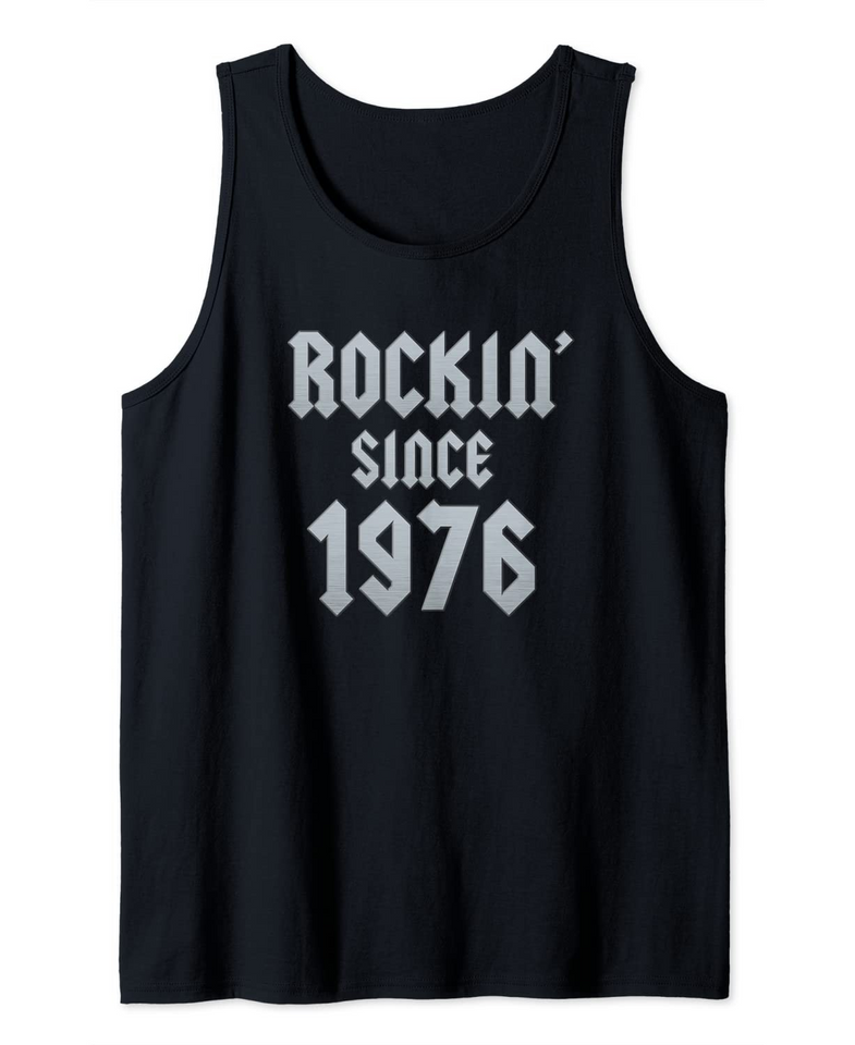 Gift for 45 Year Old: Classic Rock 1976 45th Birthday Tank Top