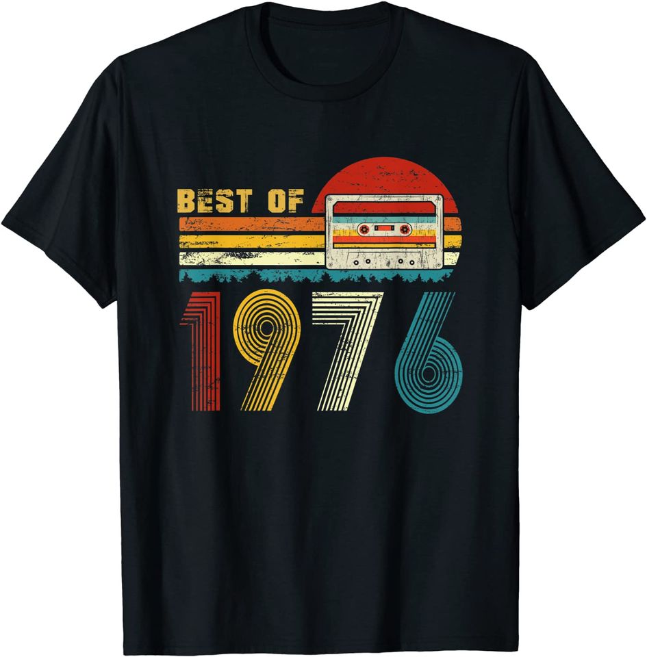 45Th Bday Gifts Best Of 1976 Retro Cassette Tape T Shirt