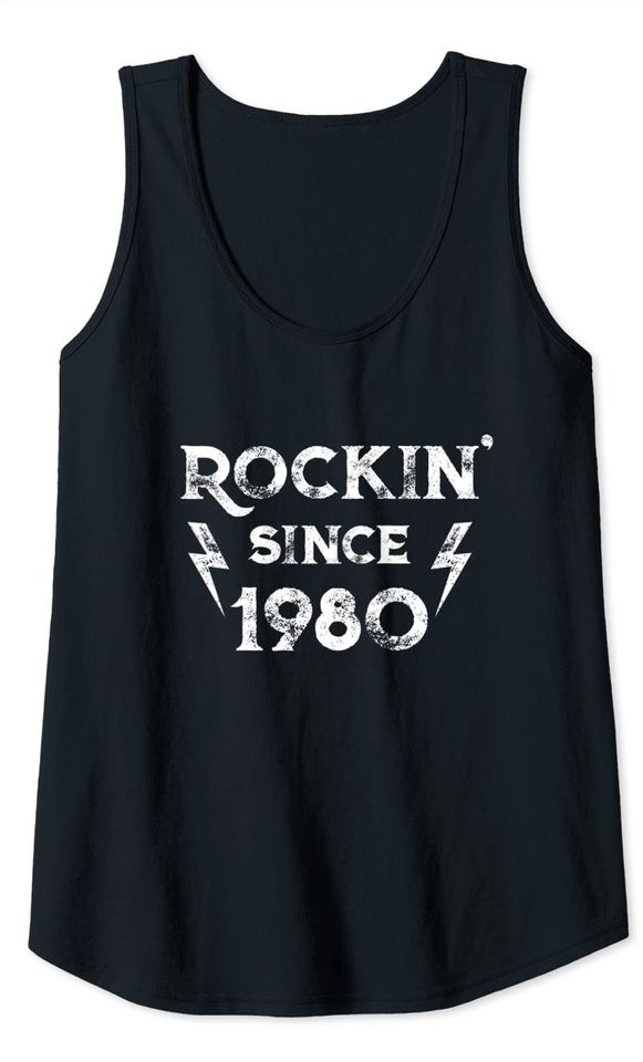 Gift for 41 Year Old: Classic Rock 1980 41st Birthday Tank Top