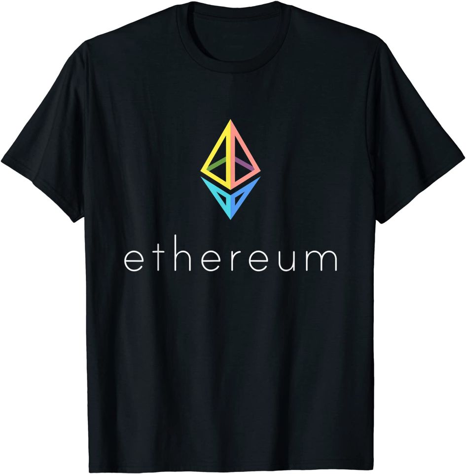 Ethereum Logo Colored Coin Crypto Bitcoin Trader Miner Gift T-Shirt