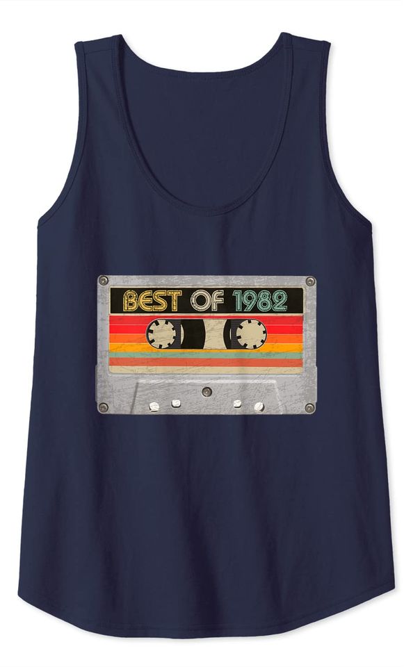 Best Of 1982 39th Birthday Gifts Cassette Tape Vintage Tank Top