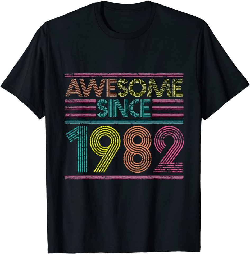 Awesome Since 1982 39th Birthday Gifts 39 Years Old T-Shirt