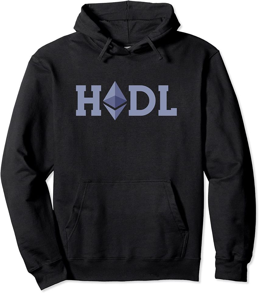 Ethereum Logo Hodl ETH Coin Crypto Bitcoin Trader Gift Pullover Hoodie