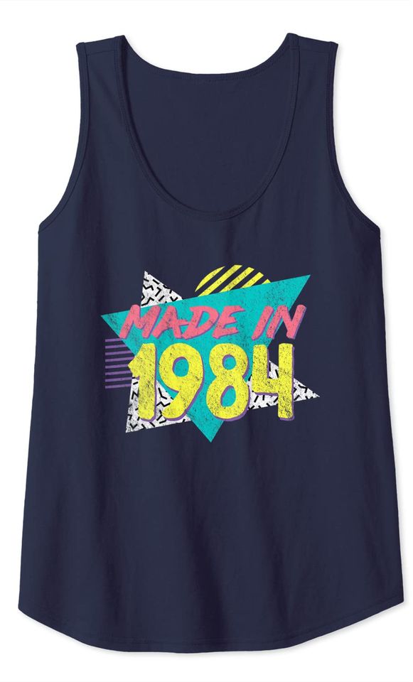 Made In 1984 Retro Vintage 37th Birthday Tank Top