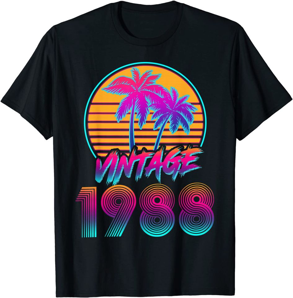 Retro Vintage 80s 1988 Shirt 33rd Gift T Shirt