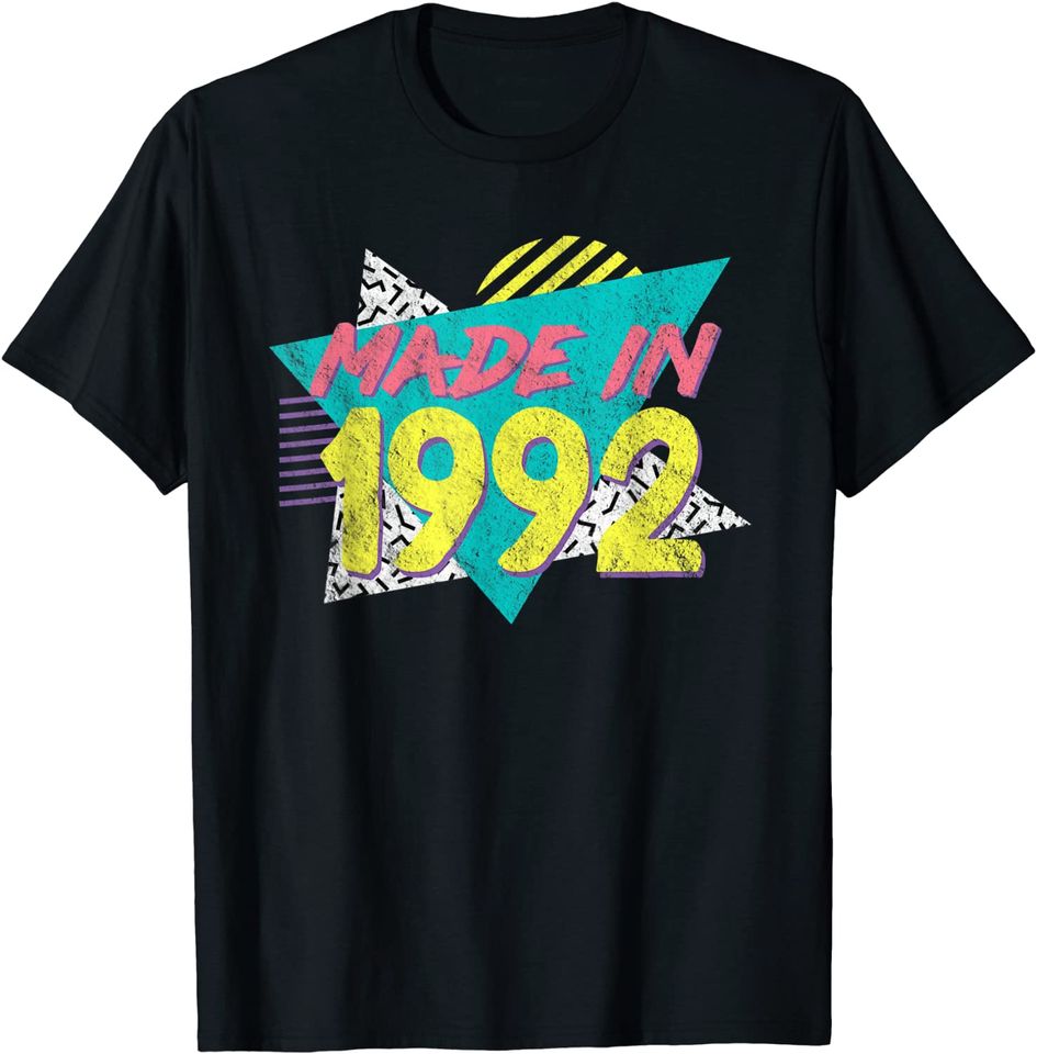 Made In 1992 Retro Vintage 29th Birthday T Shirt
