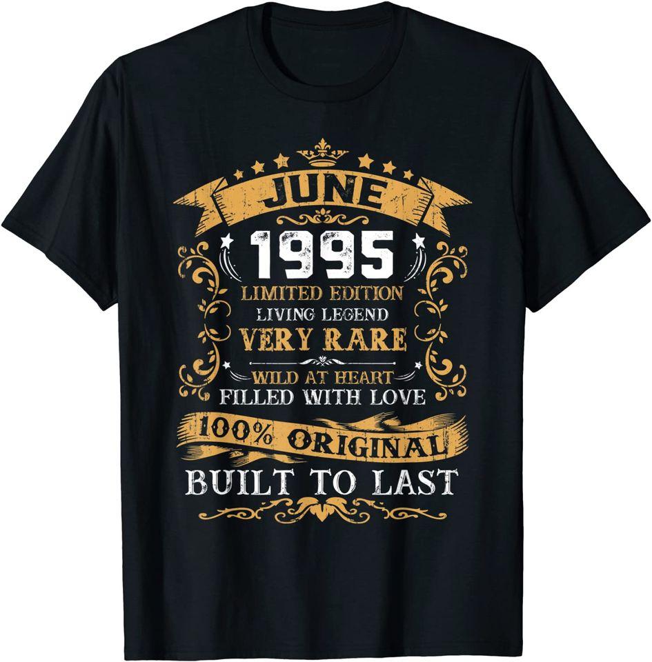 Vintage 26th Birthday June 1995 Shirt 26 Years Old T Shirt