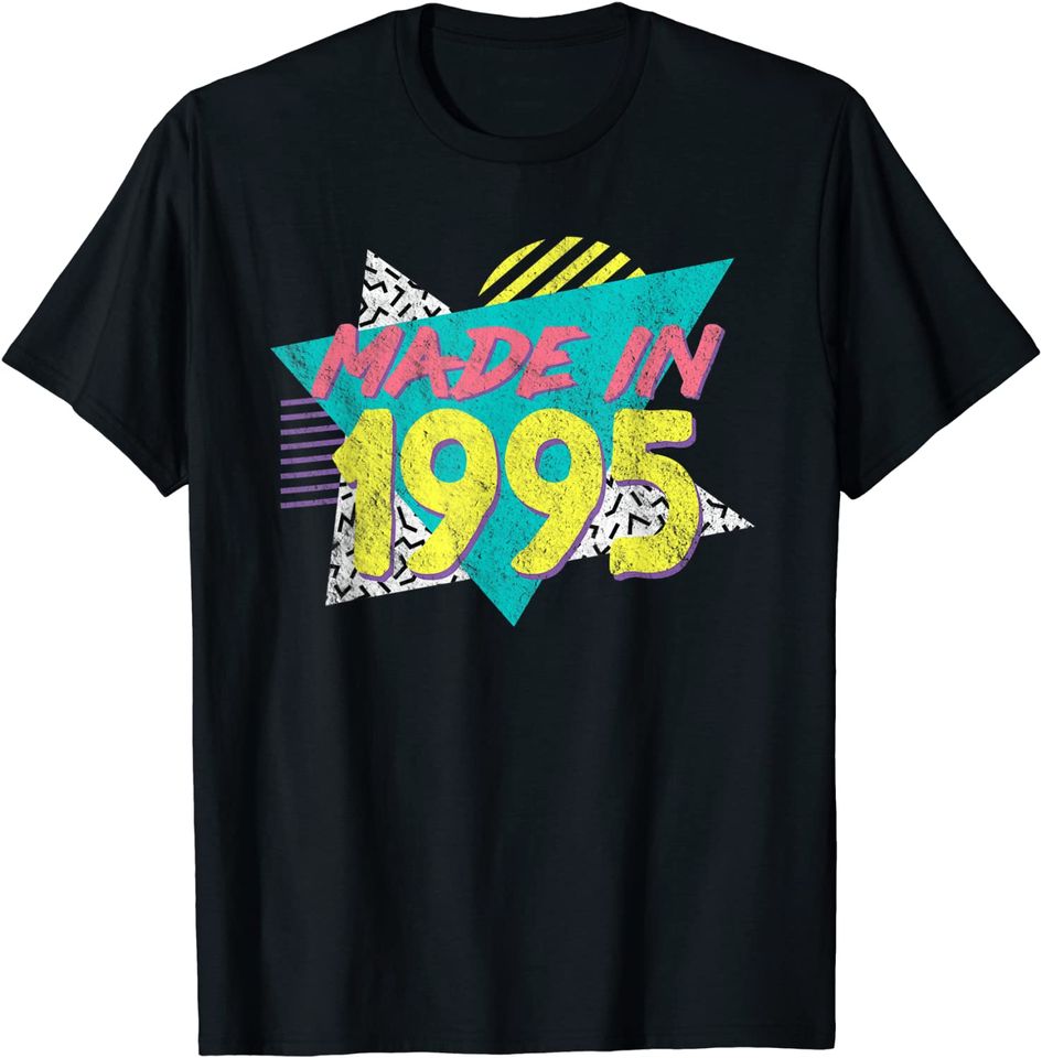 Made In 1995 Retro Vintage 26th Birthday T Shirt