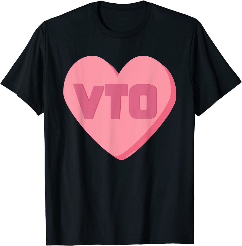 Heart Valentines Day Candy Swagazon Associate Coworkers T-Shirt