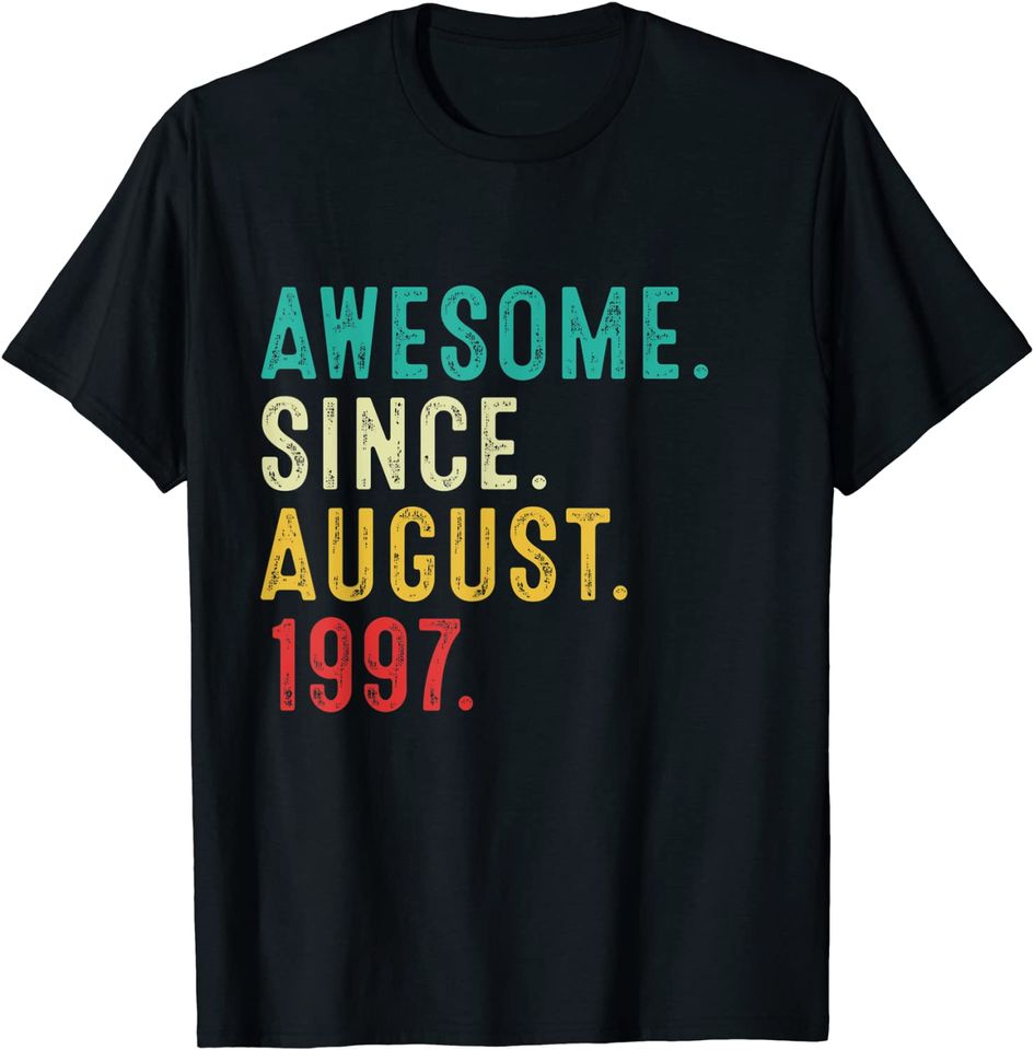 24 Years Old Vintage Awesome Since August 1997 T Shirt
