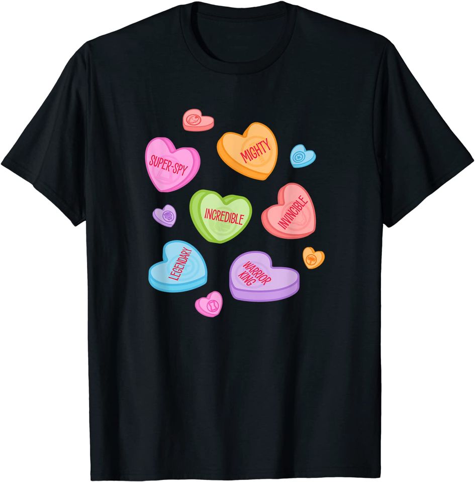 Marvel Avengers Candy Hearts Valentine's Day T-Shirt