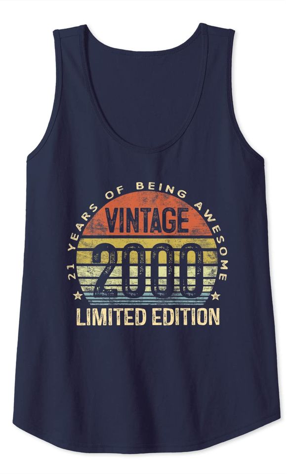 21 Year Old Gifts Vintage 2000 Limited Edition  Tank Top