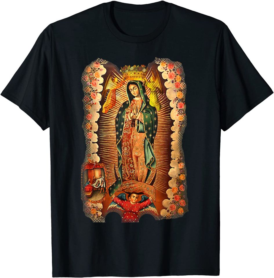 Our Lady of Guadalupe Virgin Mary Mexico Tilma Juan Diego T Shirt
