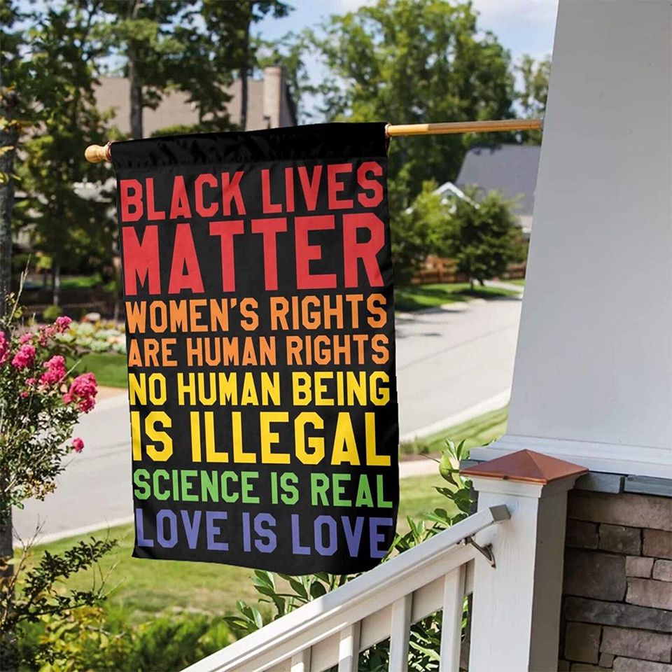 Love is Love Black Lives Matter Garden Flag