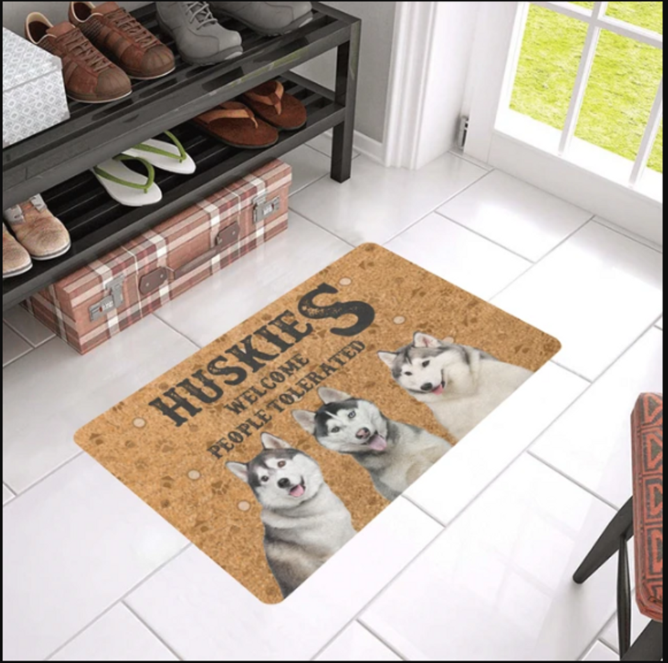 Huskies Welcome Doormat