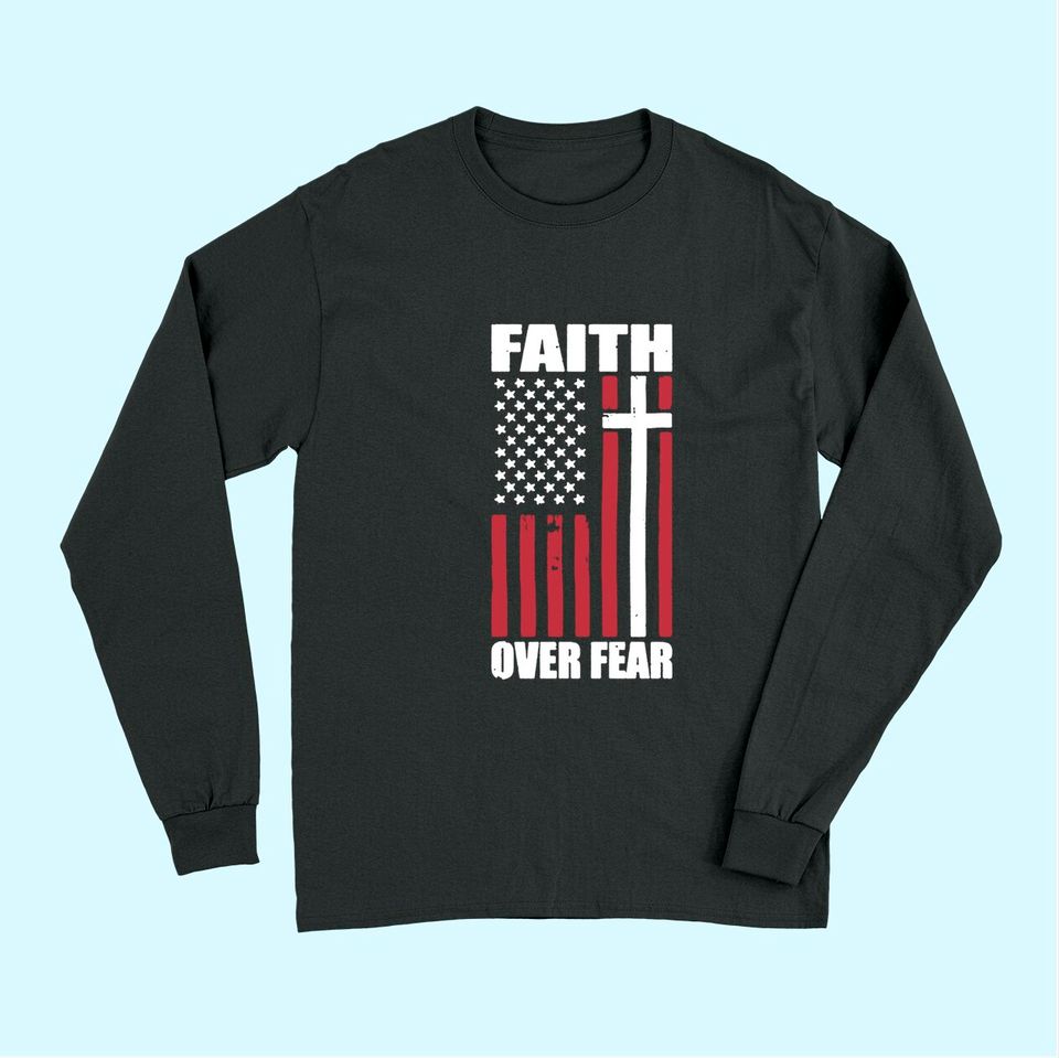 Faith Over Fear Men's Long Sleeves
