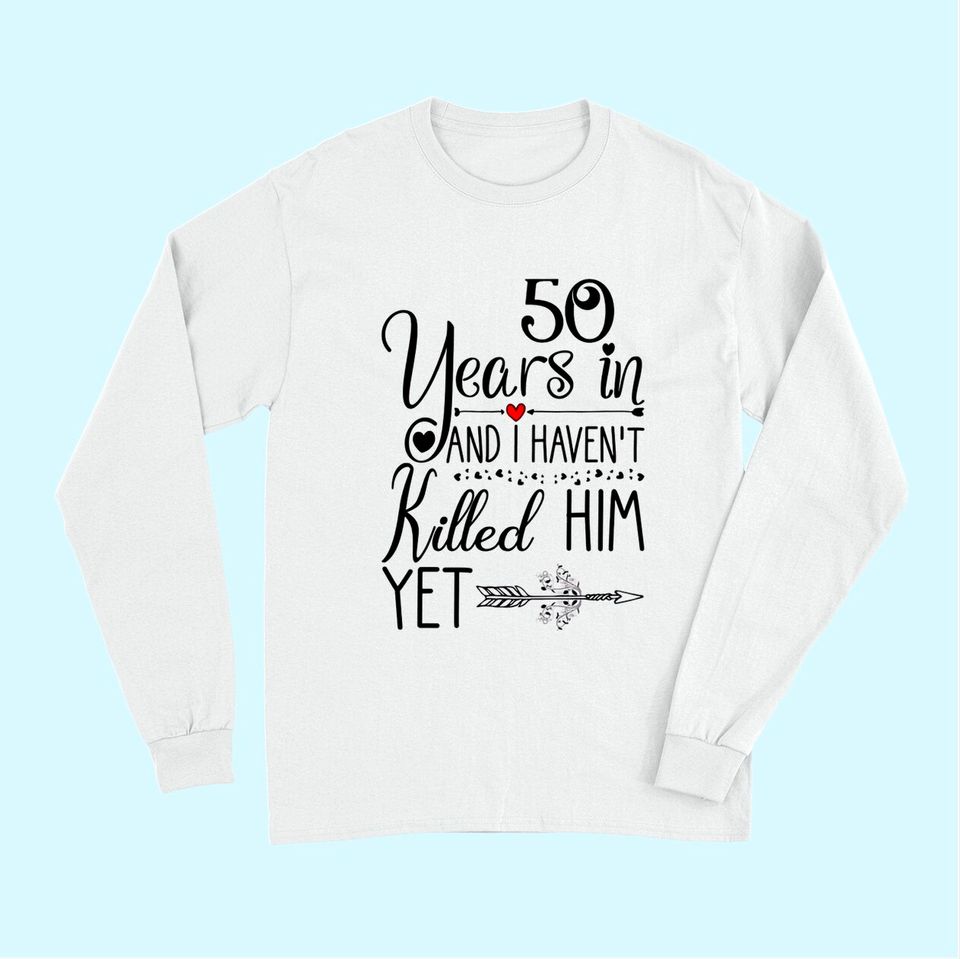 50th Wedding Anniversary Gift for Her 50 Years of Marriage Premium Long Sleeves