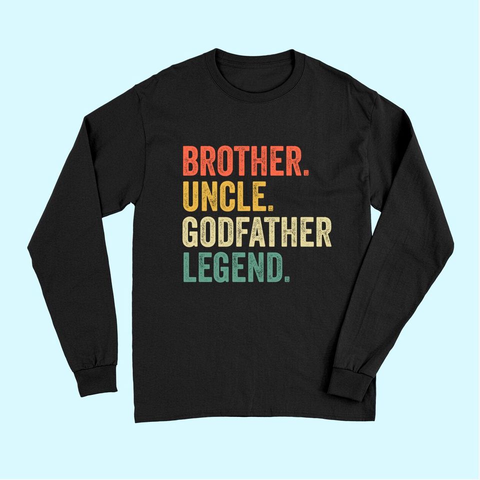 Mens Uncle Godfather Long Sleeves Christmas Gifts From Godchild Funny Long Sleeves
