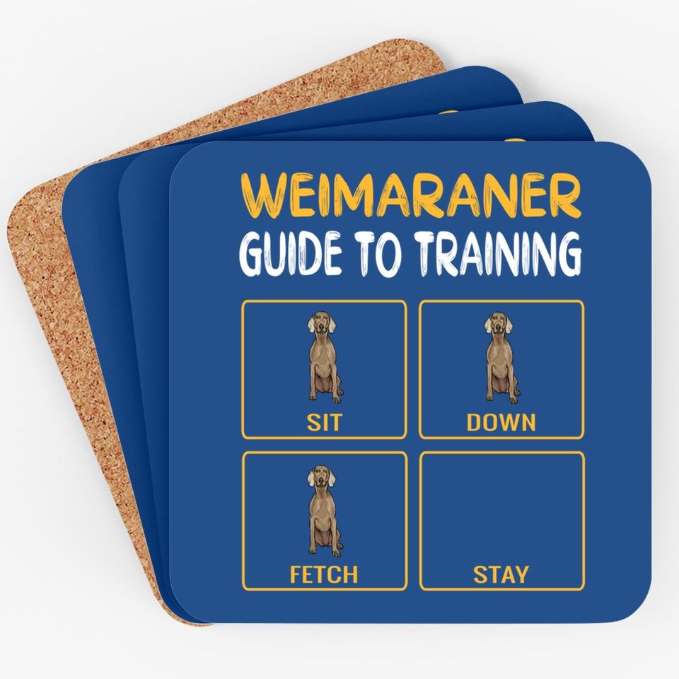 Weimaraner Guide To Training Dog Obedience Trainer Coaster
