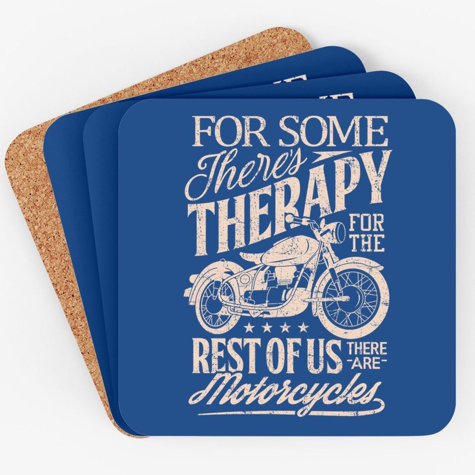 Retro Vintage Motorcycle Rider Therapy Coaster