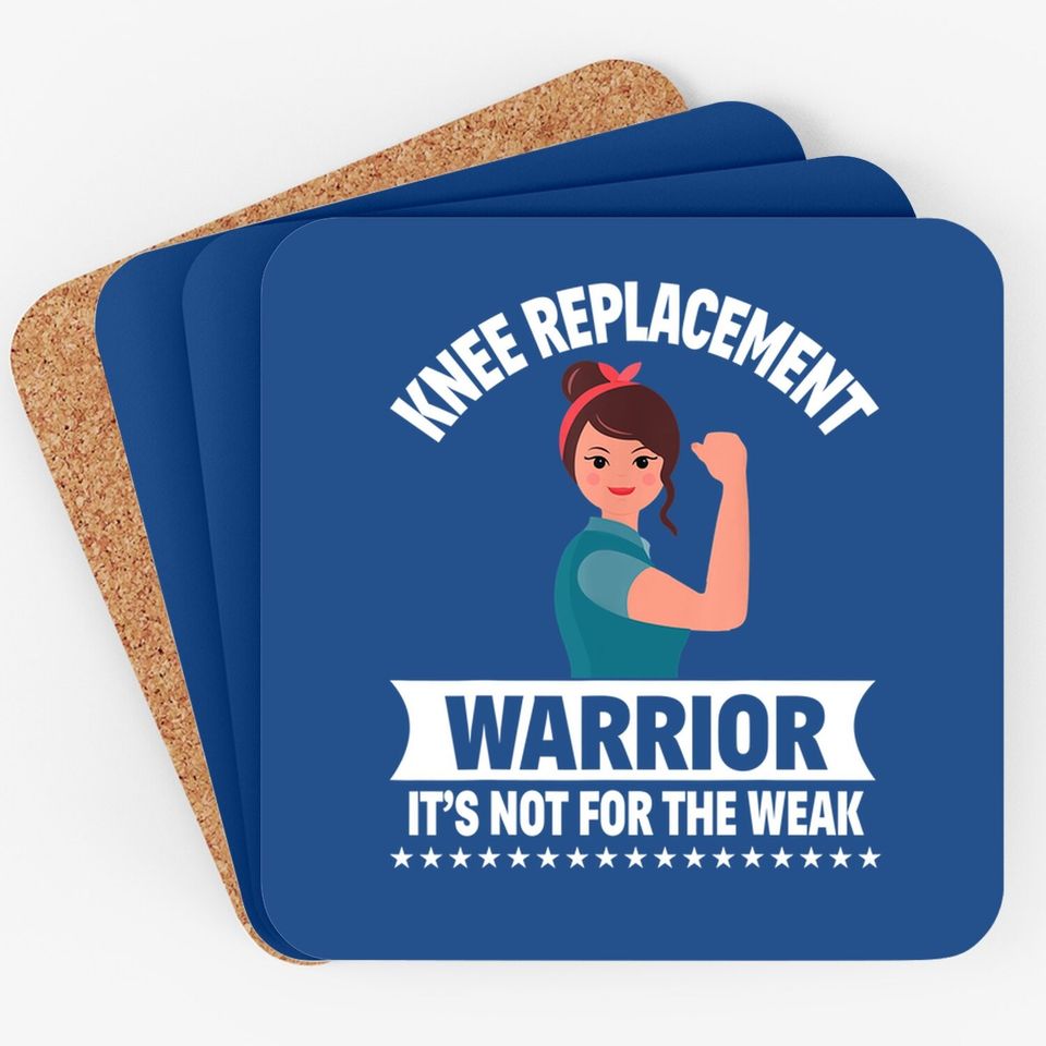 Knee Replacement Warrior Knee Surgery Recovery Get Well Gift Coaster