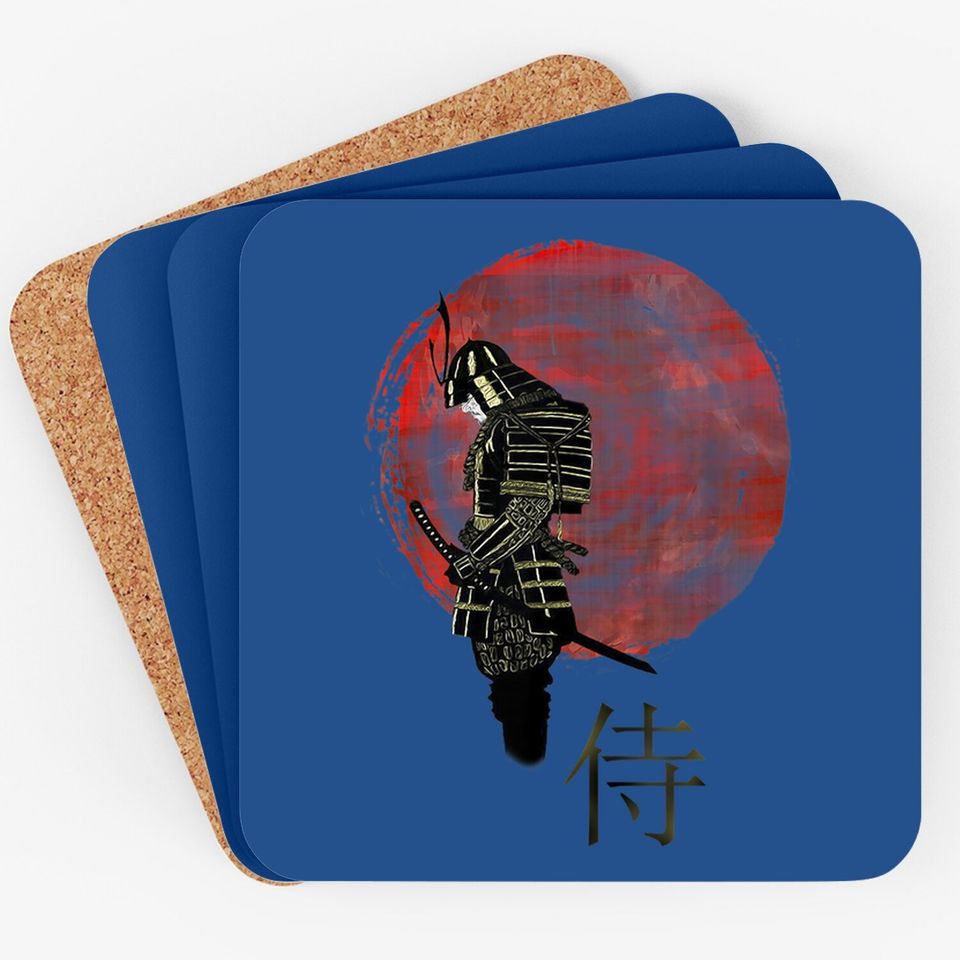 Samurai Japanese Retro Art Print Coaster