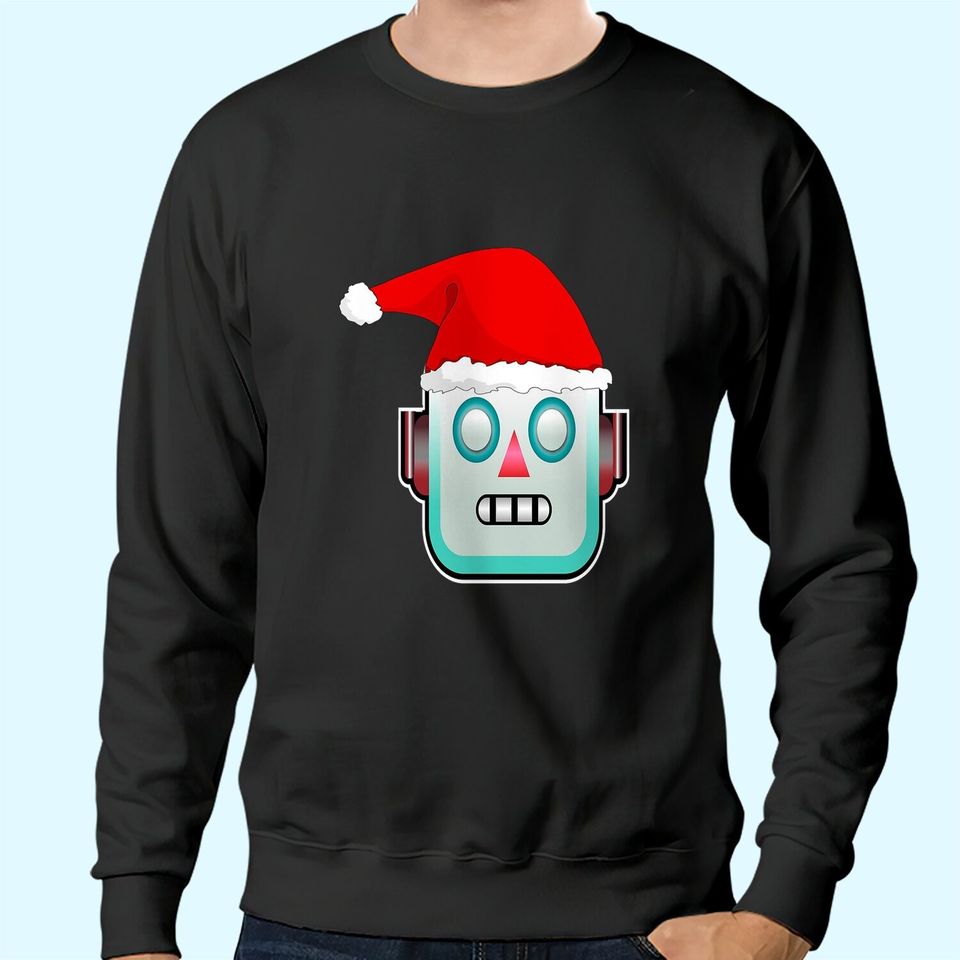 Santa Robot Merry Christmas Gifts For Robot Loves Classic Sweatshirts