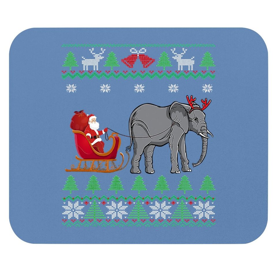Elephant Reindeer Santa's Sleigh Classic Mouse Pads