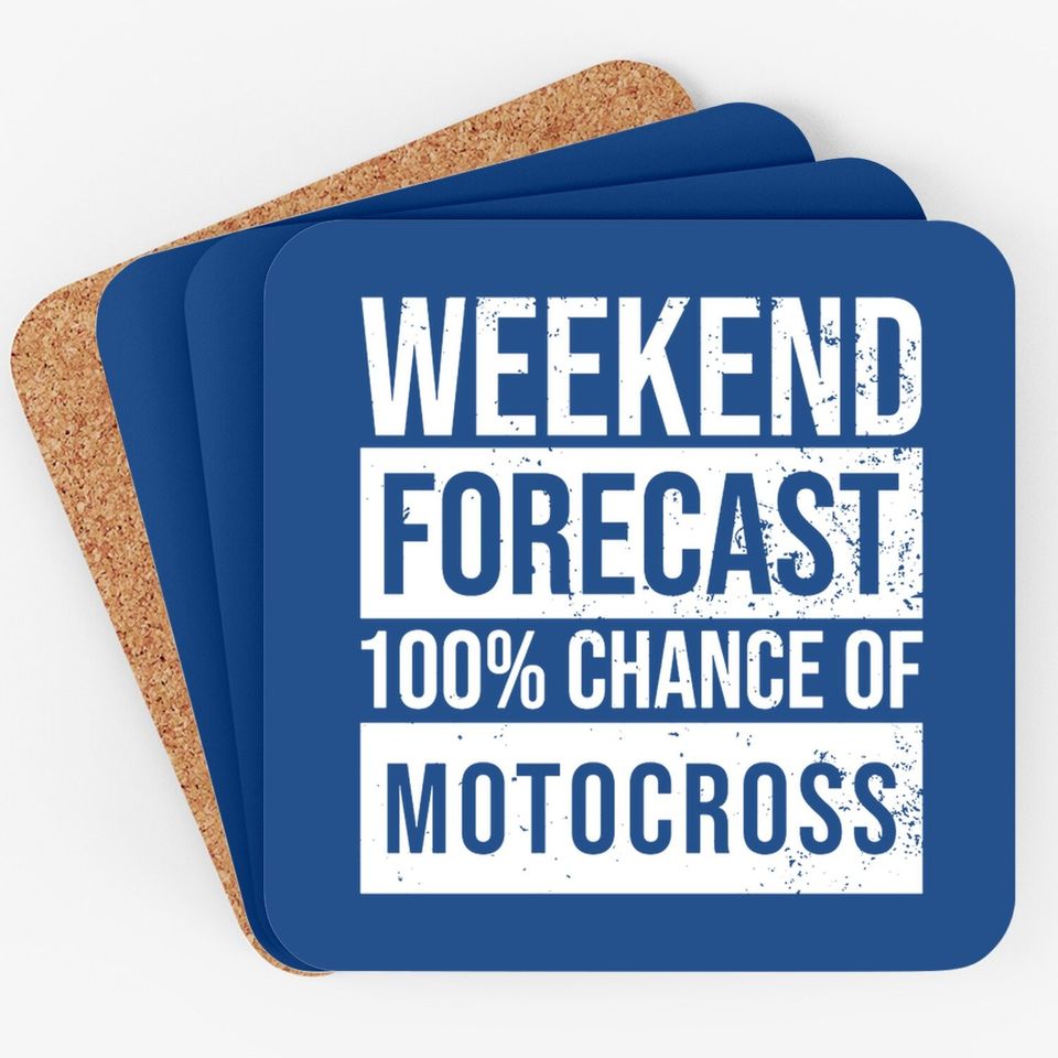 Motocross Racer Gift Motocross Forecast Coaster