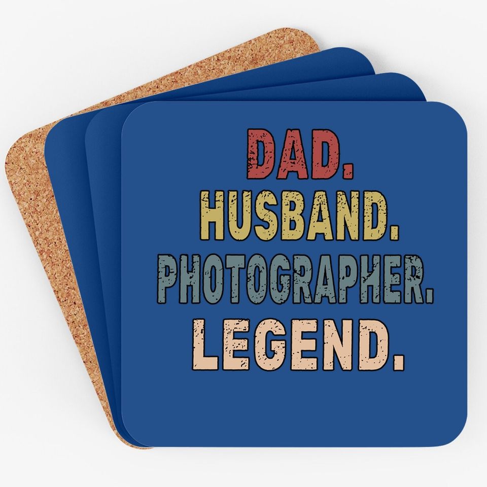 Husband Dad Photographer Legend Coaster
