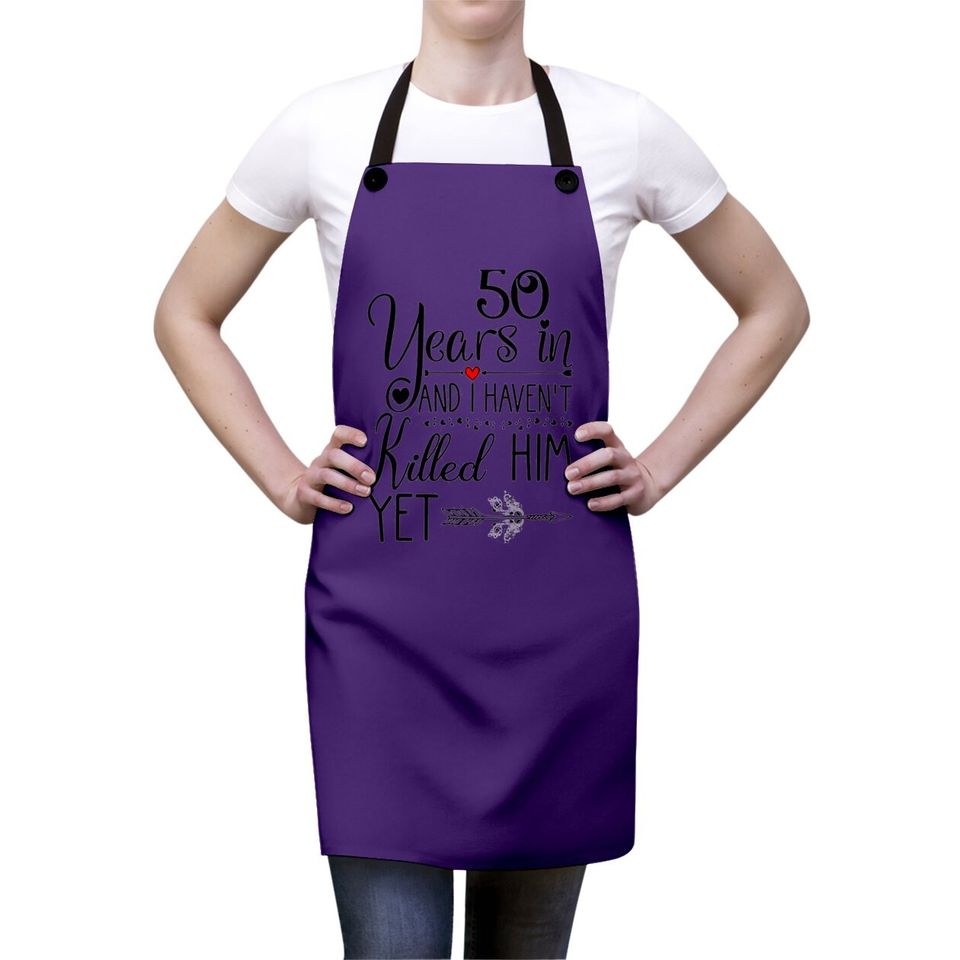 50th Wedding Anniversary Gift For Her 50 Years Of Marriage Premium Apron