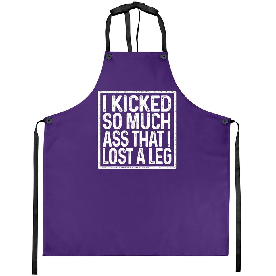 Amputee Humor Lost Leg Funny Recovery Gifts Apron