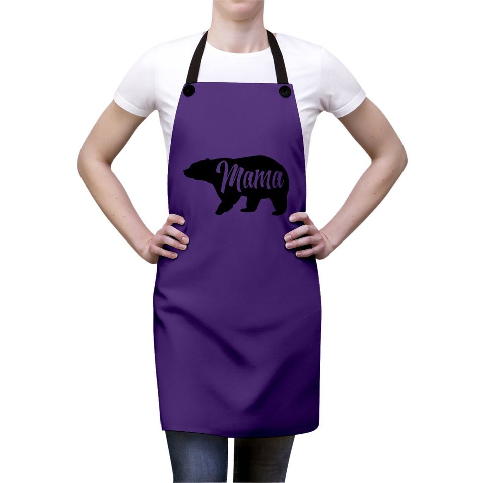 Mama Bear Apron Cute Funny Best Mom Of Boys Girls Cool Mothers Day Apron