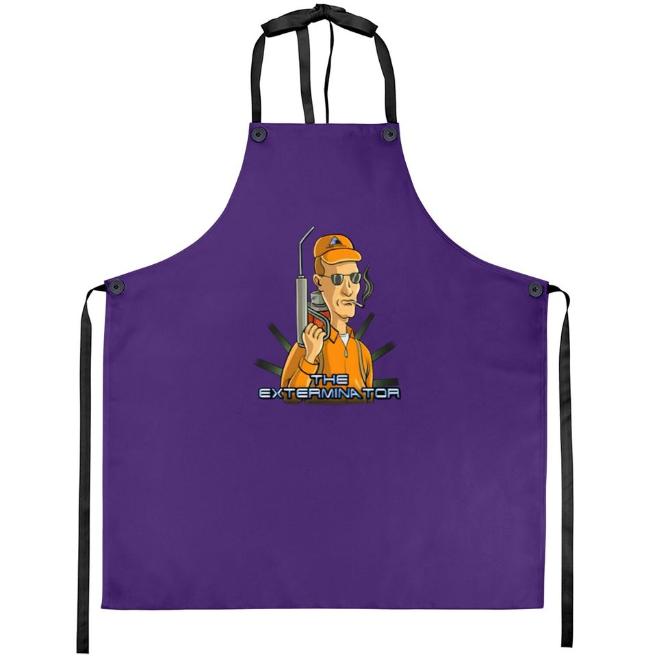 King Of The Hill Dale Gribble The Exterminator Dale Terminator Movie Mashup Apron