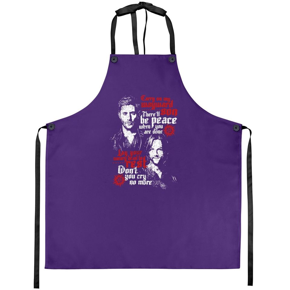 Dean And Sam Winchester Rebellious Sons Apron