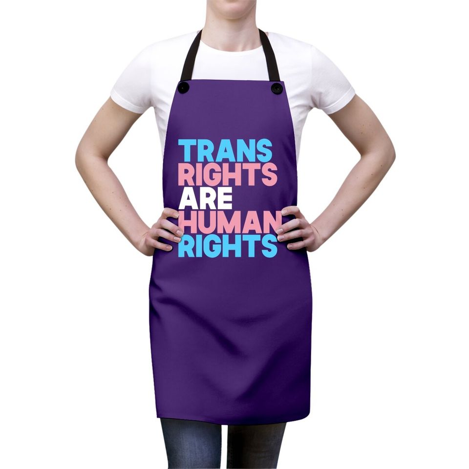 Trans Right Are Human Rights Apron Transgender Lgbtq Pride