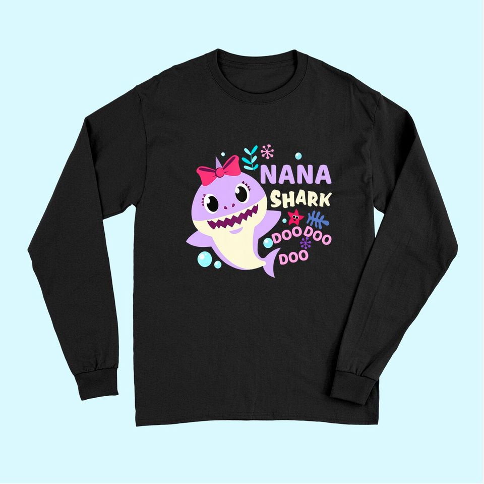 Nana Shark Doo Doo Long Sleeves for Birthday Boy, Girl, Kids Gift Long Sleeves