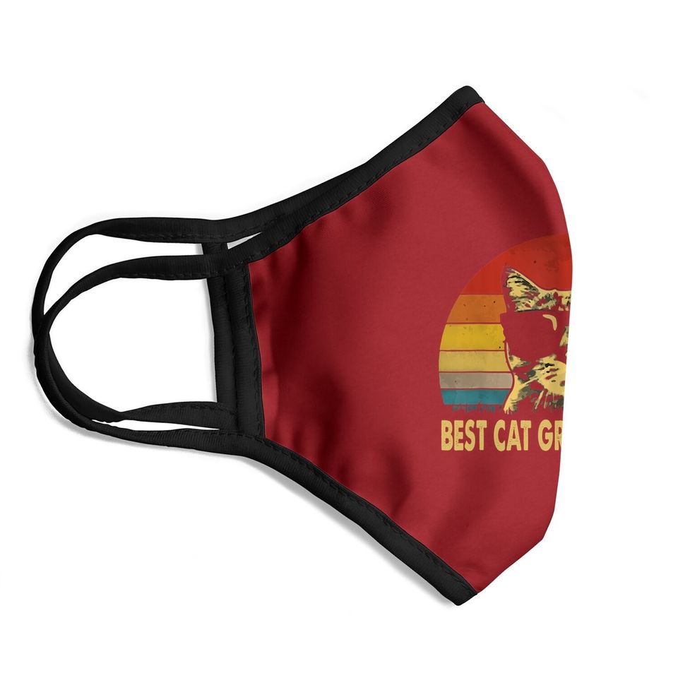 Best Cat Grandpa Ever Vintage T Face Mask Father's Day Face Mask Face Mask