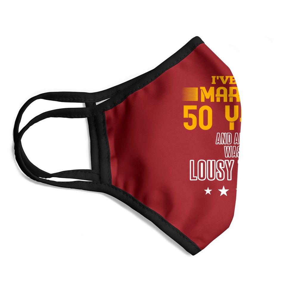 50 Year Anniversary Gift 50th Wedding Married Face Mask