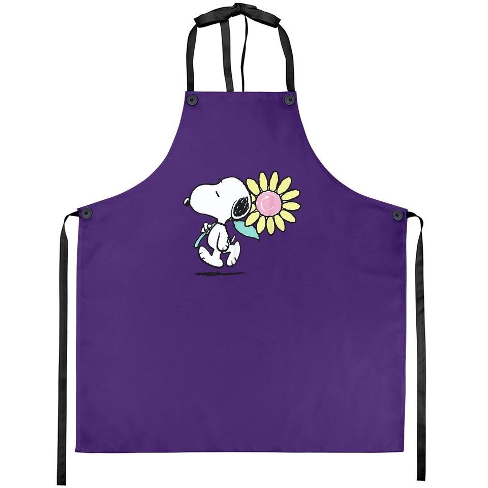Peanuts Snoopy Pink Daisy Flower Apron