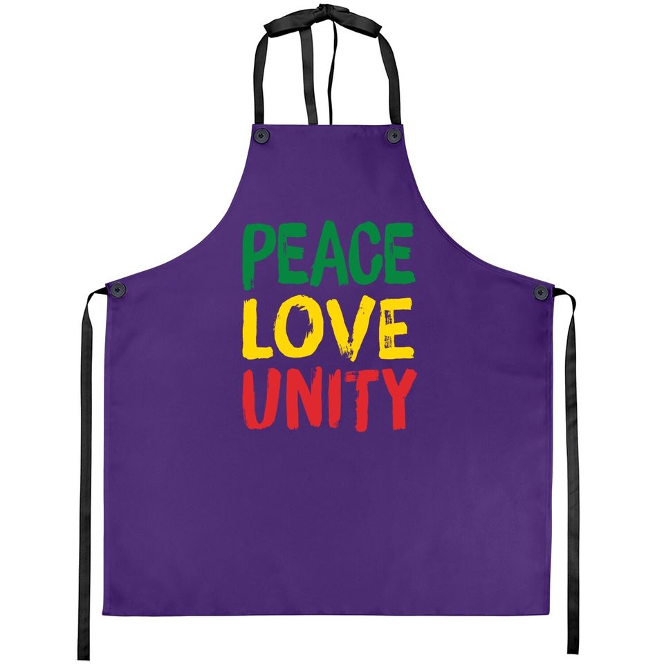 Peace Love Unity Rasta Reggae Apron
