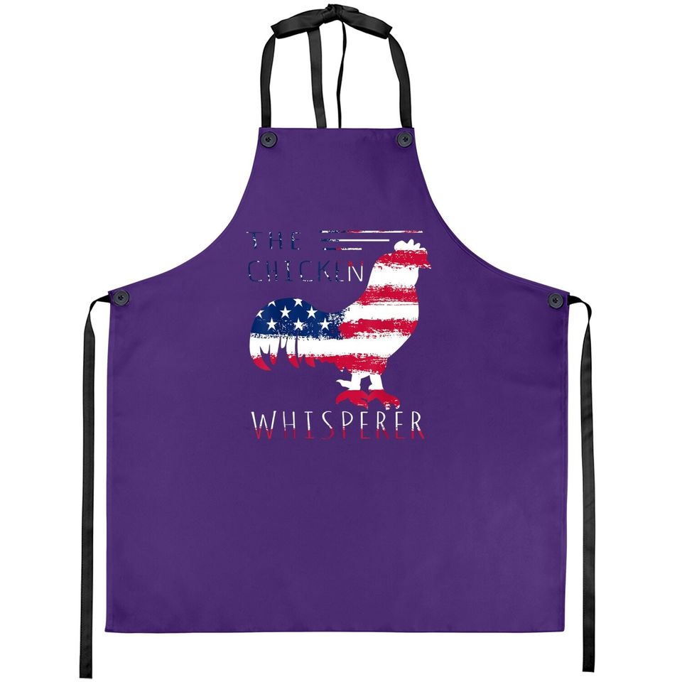 Patriotic Chicken Whisperer Gift Lover Farming Poultry Apron
