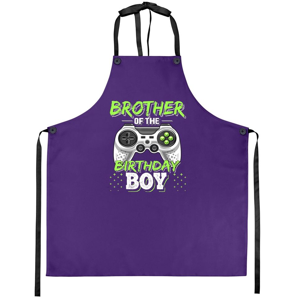 Brother Of The Birthday Boy Matching Video Game Birthday Apron